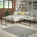 Set masuta de cafea, Decortie, Pal Orta Sehpa, Alb/Negru