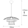 Lustra Tel - 6504, Opviq, 50 x 123 cm, 1 x E27, 40W, negru