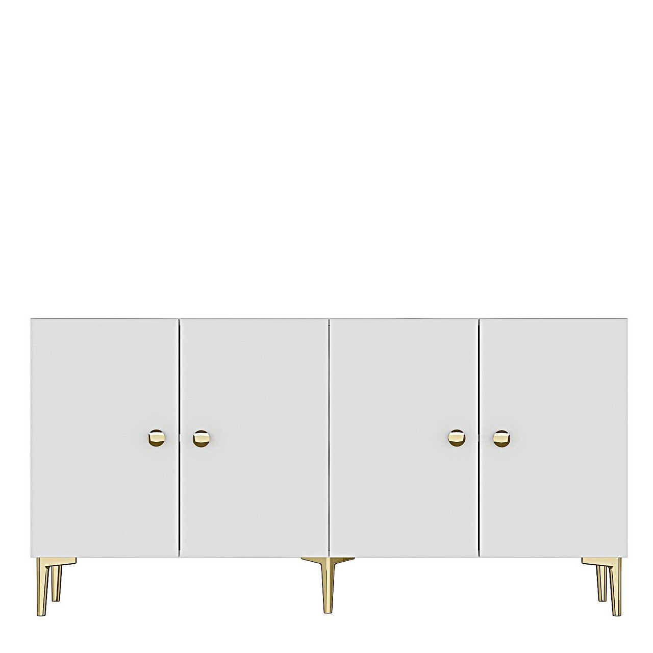 Consola, Hanah Home, Simple 150, 150x75x32 cm, Alb/Auriu - view 6