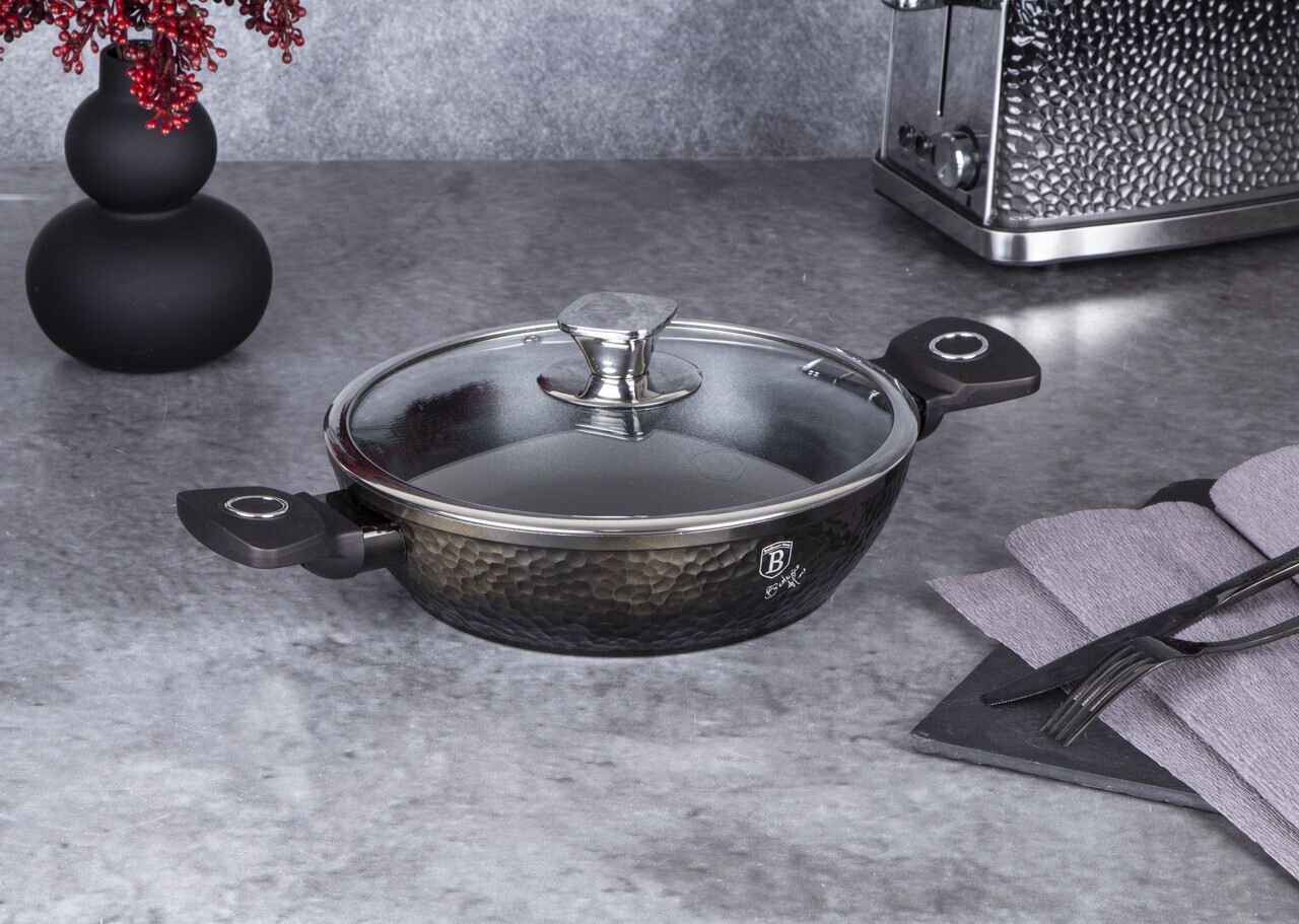 Oala cu capac Berlinger Haus, Primal Gloss, 24 cm, 2.3 L, aluminiu forjat, negru - imagine 13