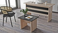 Masuta de cafea, Locelso, Vario B, 60x46.3x50 cm, Stejar / Negru