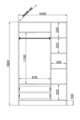 Dulap pentru haine, Rabi, Rb-002, 105x180x52 cm, Alb mat