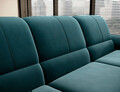 Coltar extensibil stanga 3 locuri ELTAP, LT-39LU, Siber, 270x186x93 cm, lemn/poliester, verde