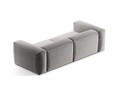 Canapea 3 locuri, Bergamo, Cosmopolitan Design, 264x108x70 cm, tesatura structurata, gri deschis