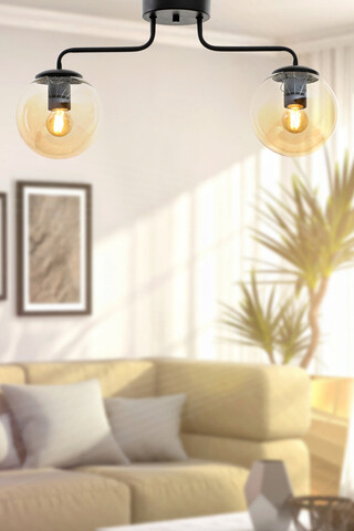 Candelabru, Squid Lighting, Glop II, 70 x 70 x 45 cm, metal, negru Iluminat