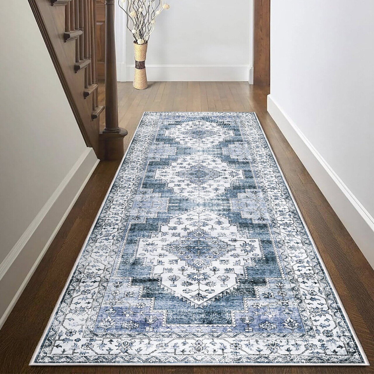 Covor, Kece-Fr84, 160x230 cm, Albastru — imaginea 4