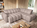 Coltar extensibil dreapta 4 locuri ELTAP, RT-20XIL, Falconn, 258x208x107 cm, lemn/poliester, maro deschis