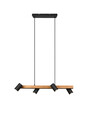 Lustra Marley, TRIO, 80x20x150 cm, 35W, 4x GU10, metal, negru mat/natur