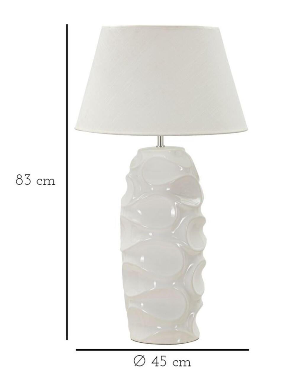 Lampadar Warsaw, Mauro Ferretti, 1 x E27, 40W, 45x83 cm, ceramica/fier, alb - 2 | YEO