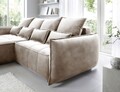 Coltar extensibil stanga 4 locuri ELTAP, LT-20REL, Campo, 265x196x88 cm, lemn/poliester, bej deschis