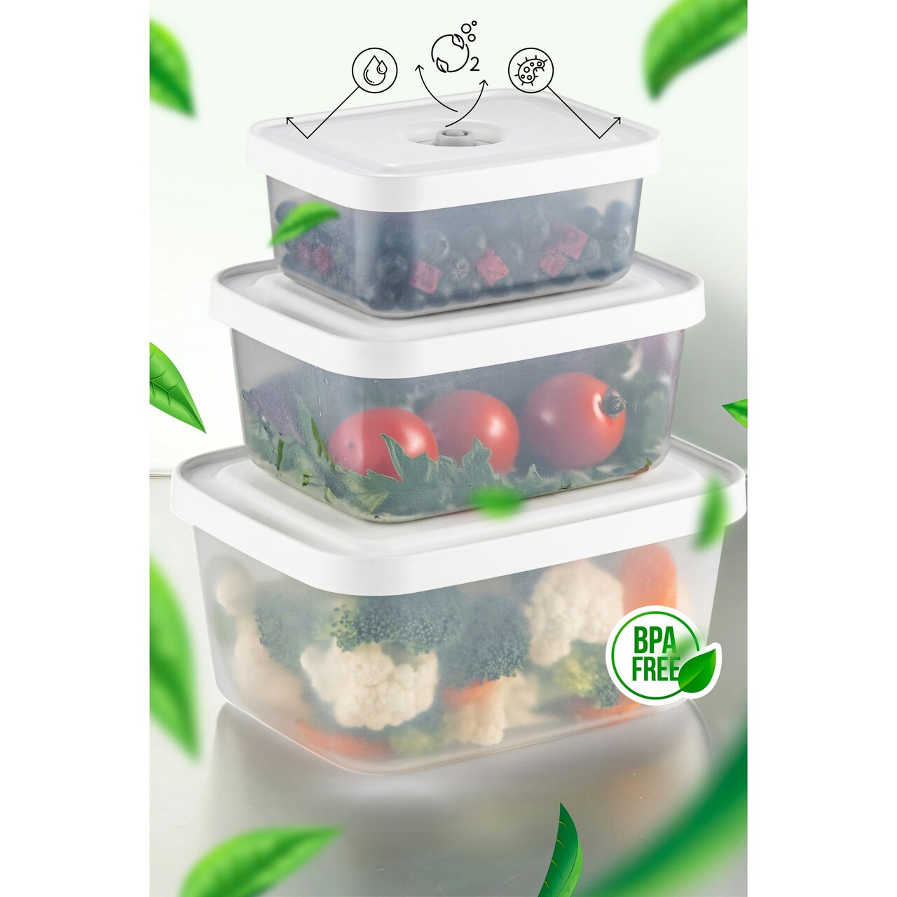 Set recipiente depozitare, Hermia, 964FRM5787, Dimensiuni cutie de depozitare: 13,7 x 17,6 x 8 cm / 950 ml (1 bucată), Transparent - imagine 5