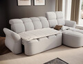 Coltar extensibil dreapta 3 locuri ELTAP, Beneth, 301x185x115 cm, lemn/poliester, gri deschis
