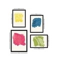 Set 4 tablouri decorative, SET_031, Lulu, 24x29 cm/34x44 cm, plastic
