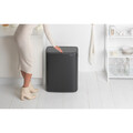 Cos de gunoi cu soft touch, Brabantia, Bo Touch Matt, 60 L, 31.2x54.5x65.6 cm, otel, negru mat