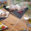 Mini gratar portabil pliabil pentru carbune, Foldecue InnovaGoods, 31x28x30 cm