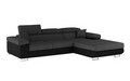 Coltar extensibil dreapta 4 locuri ELTAP, Armd-50, Armando, 289x203x85 cm, lemn/poliester, gri inchis/negru