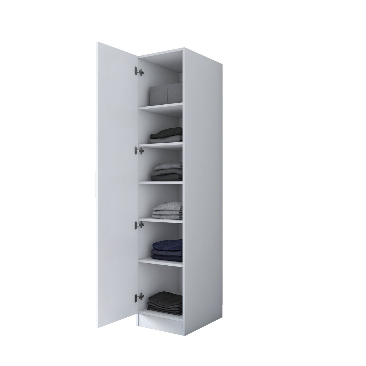 Dulap pentru haine, Hanah Home, BA190, 45x210x57.5 cm, PAL melaminat, Alb - view 6