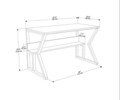 Birou, Zena Home, Wake, 120x72.8x60 cm, PAL, Verde/Negru