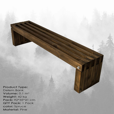 Banca, massive design, delem small, 90x39x33 cm, nuc