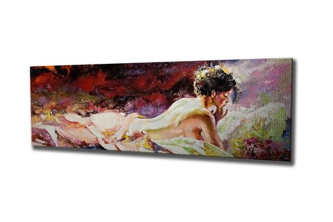 Tablou decorativ, PC211, Canvas, Lemn, Multicolor