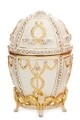 Cutie decorativa Egg,  Hermann Bauer, 5x8 cm, alb