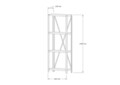 Corp biblioteca, Puqa Design, London, 60x149.5x29 cm, PAL, Safir / Negru