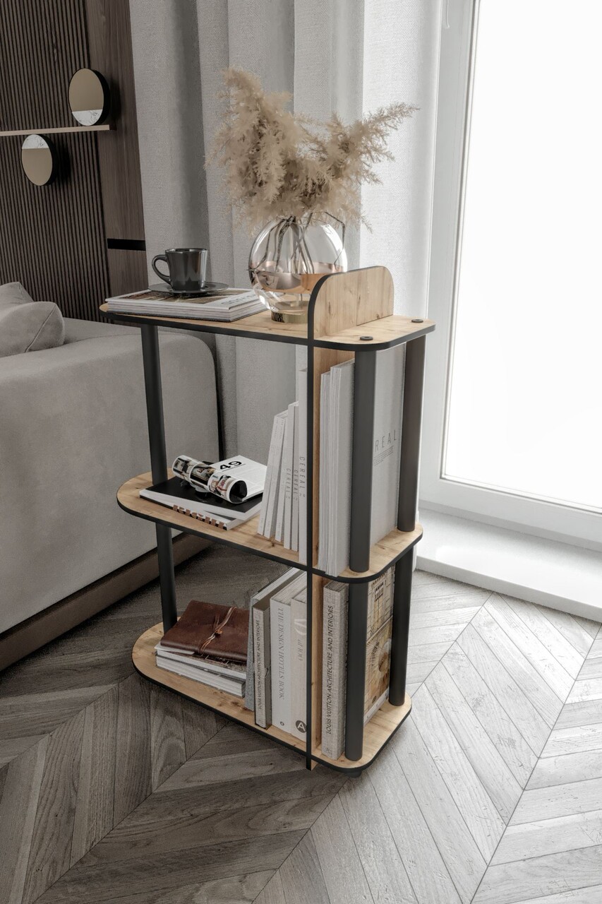 Masuta, Hanah Home, Kaiteki, 24x82x8 cm, MDF , Stejar - view 2