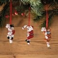 Set 3 globuri, Villeroy & Boch, Nostalgic Ornaments Candy Cane, 13 x 7 cm, portelan premium, pictat manual