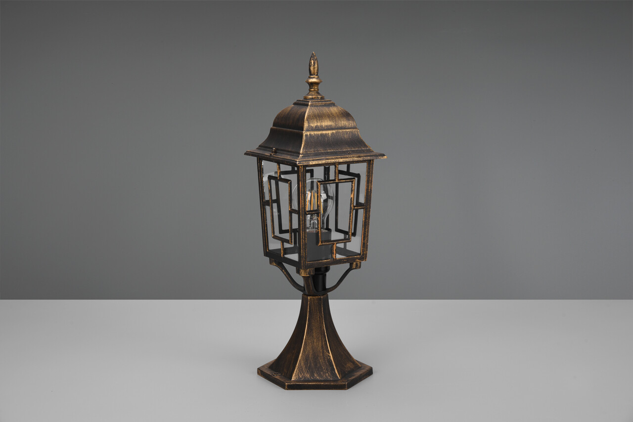 Lampadar de exterior Volturno, TRIO, 17x47.5 cm, 60W, 1x E27, aluminiu, ruginiu antic