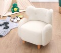 Fotoliu pentru copii, Fluffe, 209FLF1430, Blana artificiala, Alb