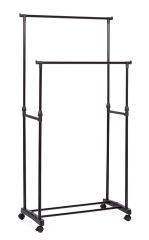 Suport pentru umerase Roald, Bizzotto, 80x42x90-160 cm, otel, negru