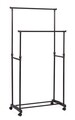 Suport pentru umerase Roald, Bizzotto, 80x42x90-160 cm, otel, negru