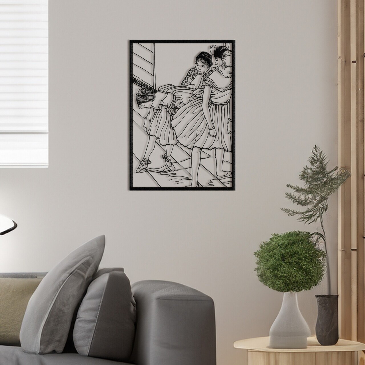 Decoratiune de perete, RT-NMD-065, Dimensiuni: 58,5 x 41 cm, Negru — imaginea 3