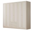 Dulap pentru haine, Rabi, Rb-085, 210x210x52 cm, Alb mat