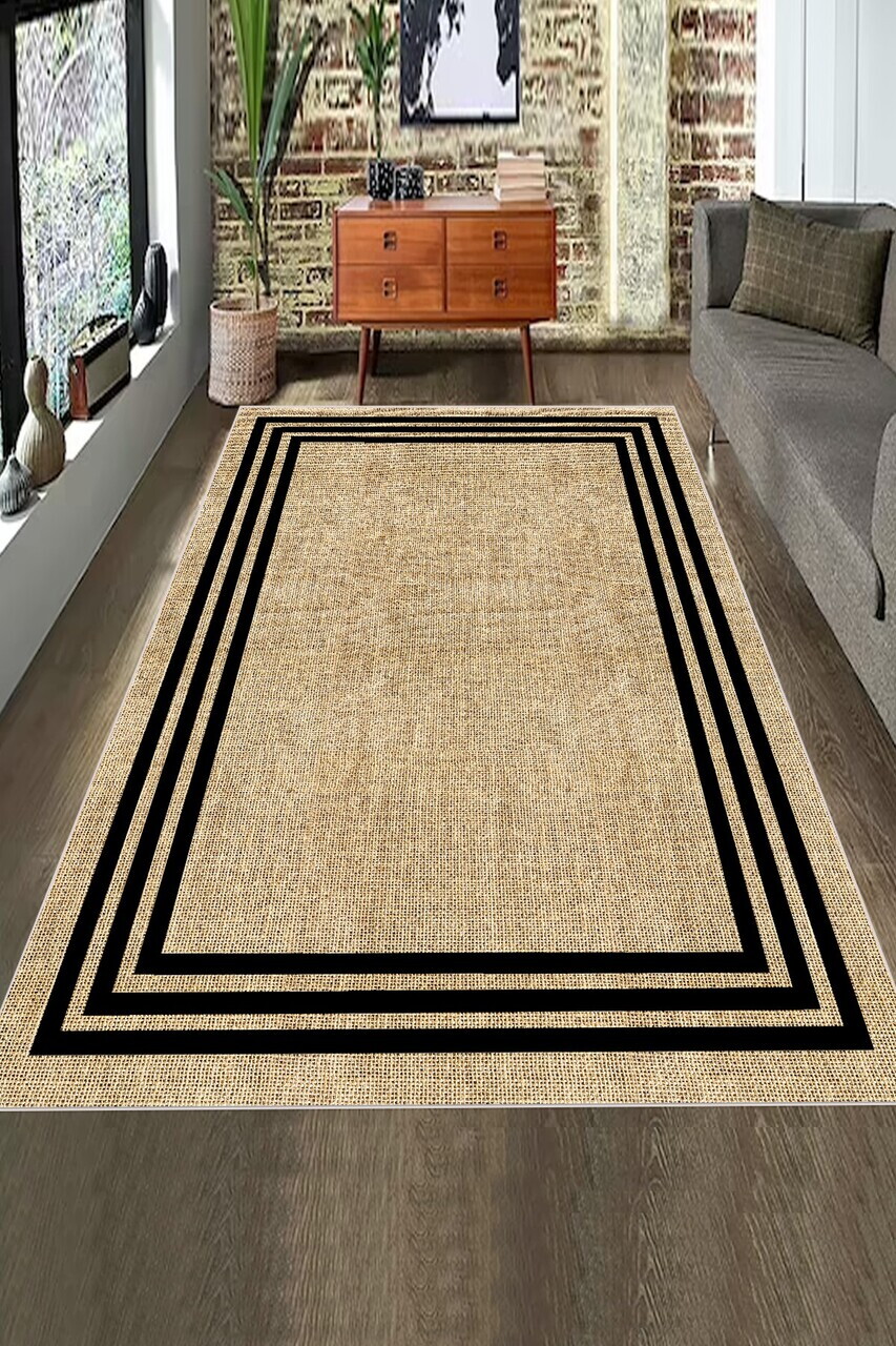 Covor, CLR-0000674-010, 100x250 cm, Poliester, Negru
