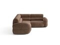 Coltar dreapta 5 locuri, Neo, Micadoni Home, 295x210x83 cm, tesatura Chenille Silencio, maro