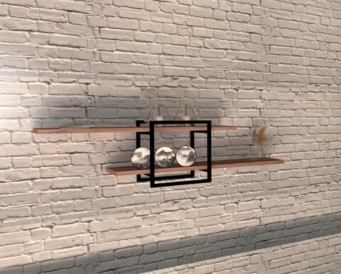 Raft de perete Mone, Asse Home, 120x18x30 cm, maro Mobilier si saltele