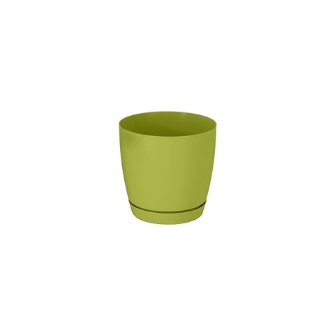 Ghiveci cu farfurie Toscana 11 cm, verde fistic
