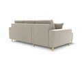 Coltar extensibil reversibil 4 locuri, Moghan, Micadoni Home, GL, 241x145x88 cm, catifea, bej deschis