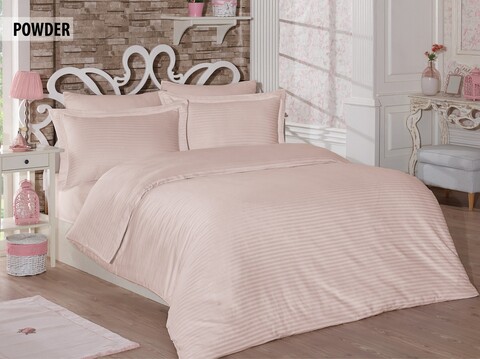 Lenjerie de pat dubla, Classic Line - Powder, Primacasa by Türkiz, Bumbac Satinat
