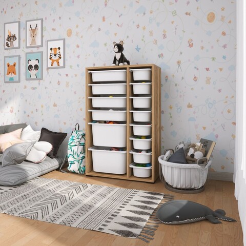 Dulap multifunctional, Estella, Rine 2D4K8U, Nuc/Alb