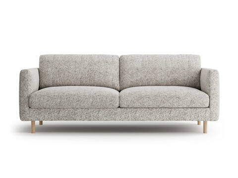 Canapea 3 locuri, Eden, Micadoni, 173x92x90 cm, tesatura structurata, bej melange