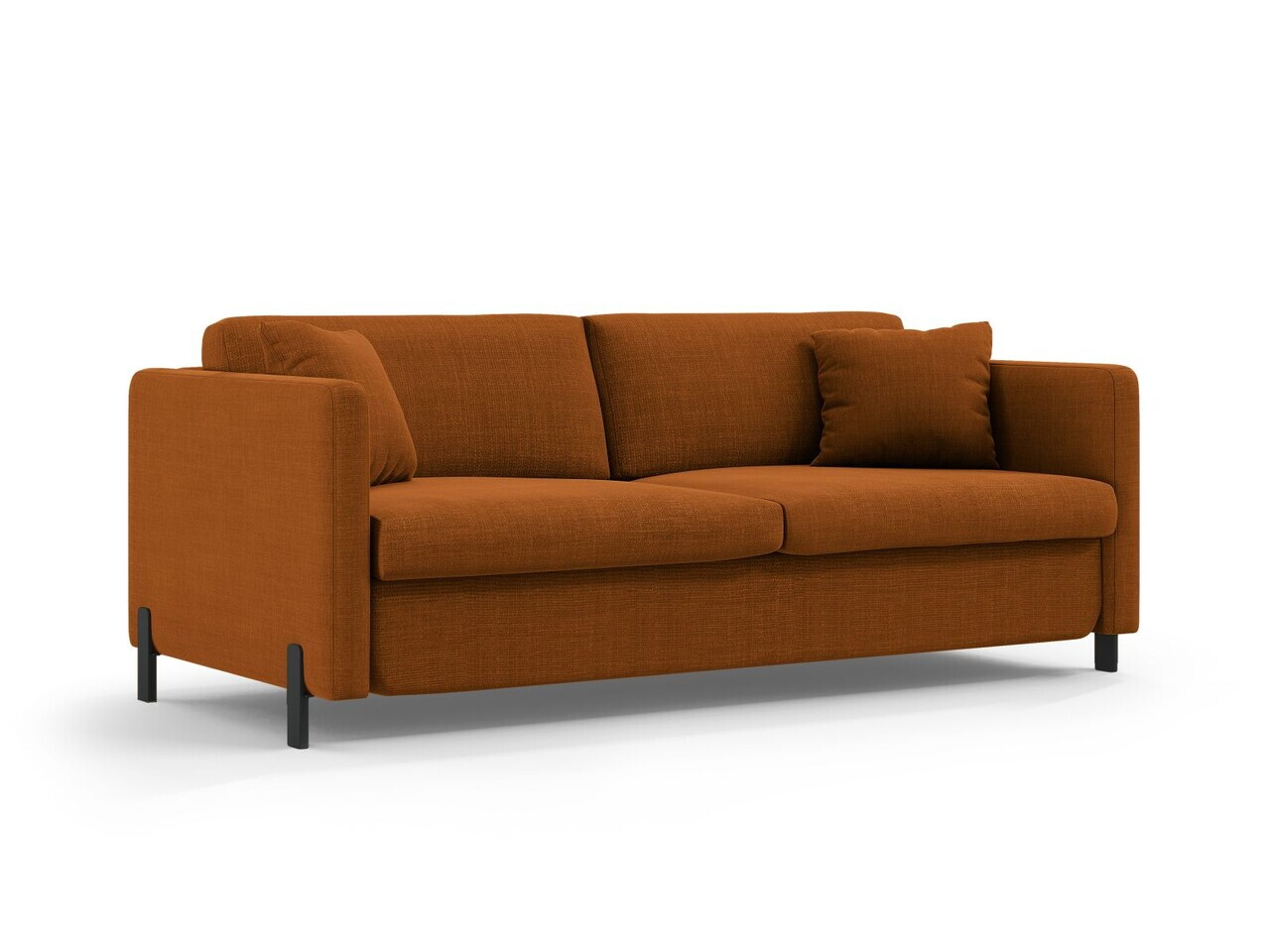 Canapea extensibila 2 locuri, Gloria, Micadoni Home, 186x102x88 cm, tesatura structurata, caramiziu — imaginea 6