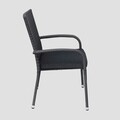 Scaun pentru gradina Bikly, Homla, 56x64x94 cm, metal/technorattan/poliester, gri