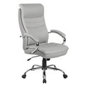 Scaun de birou Beta, Pakoworld, 65x70.5x111 cm, piele ecologica, gri