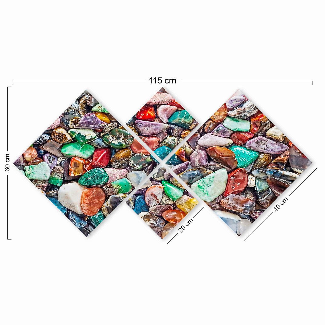 Set 4 tablouri decorative, 4MDF157690019, MDF, Imprimat UV, Multicolor