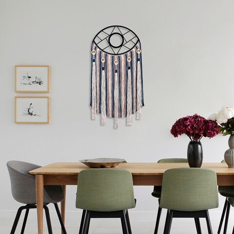 Decoratiune de perete, whammy, macrame, metal, multicolor