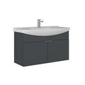 Dulap de baie cu chiuvetă, Hanah Home, Purus 100, Antracit mat
