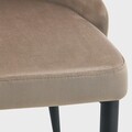 Scaun Logan, Homla, 59x47x93 cm, MDF/metal/ catifea din poliester, bej inchis