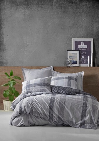 Lenjerie de pat dubla (DE), Miranda - Grey, Cotton Box, Bumbac Ranforce